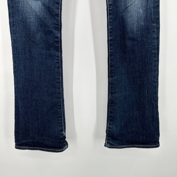 Original Moussy Vintage Dark Low Rise Bootcut Jean Size 26 RARE Embroidered Name - Picture 5 of 12